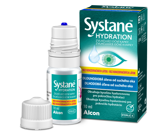 Systane® HYDRATION bez konzervačných látok pre dlhotrvajúcu úľavu od suchých očí